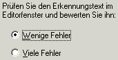 Wenige Fehler / Viele Fehler?